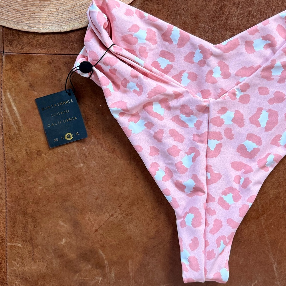 SKATIE Melly bikini bottom in Coco (pink animal print) - Picture 5 of 8